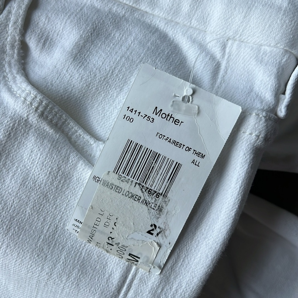 New MOTHER High Waisted Looker Ankle Fray in Fairest of Them All Size 27 - Picture 9 of 13